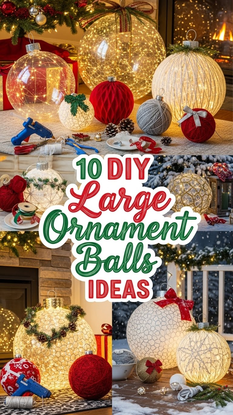 10 DIY Large Ornament Balls