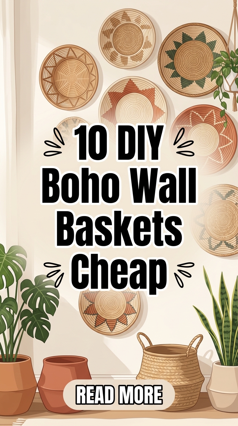 10 DIY Boho Wall Baskets Cheap