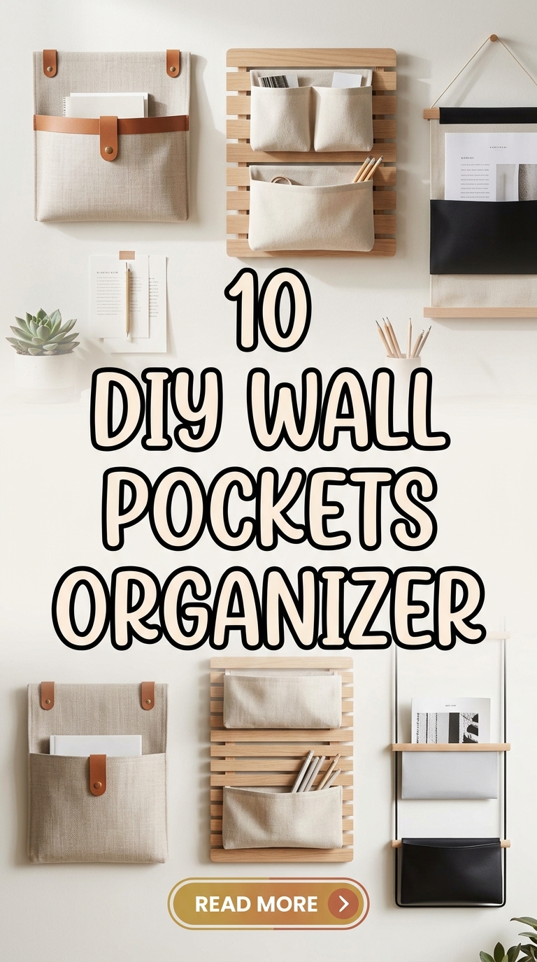 10 DIY Wall Pockets Organizer