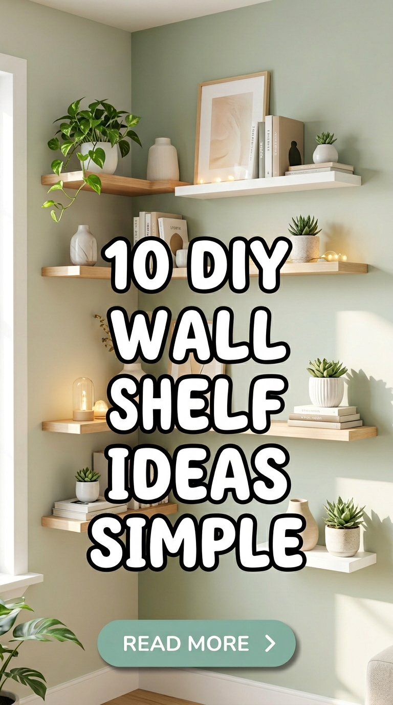 10 DIY Wall Shelf Ideas Simple