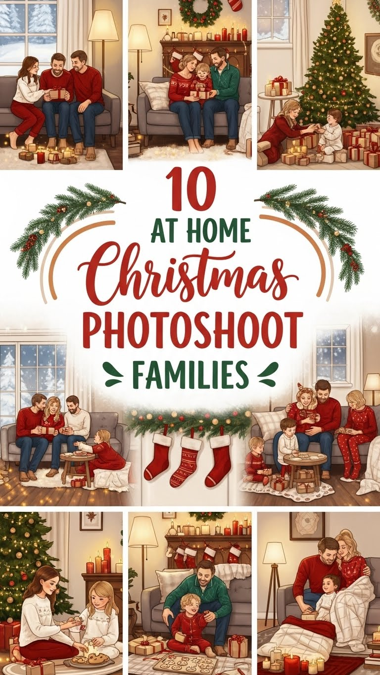 10 At Home Christmas Photoshoot Families