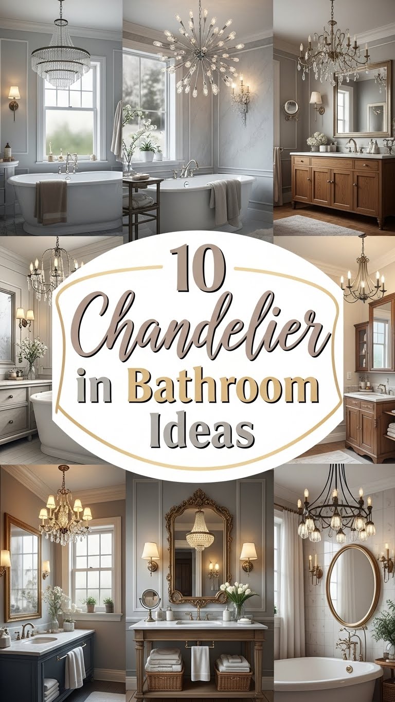 10 Chandelier in Bathroom Ideas