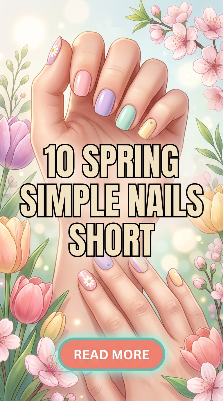 10 Spring Simple Nails Short