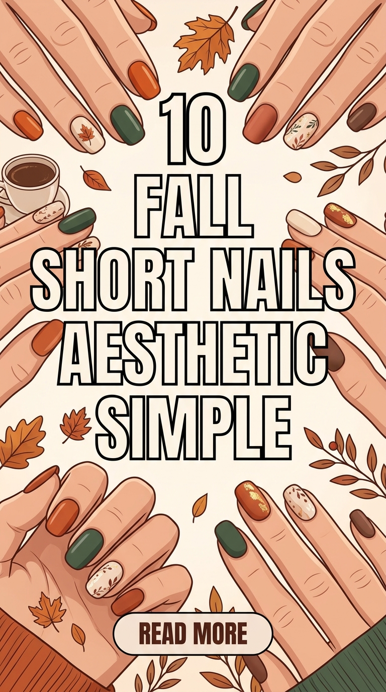 10 Fall Short Nails Aesthetic Simple