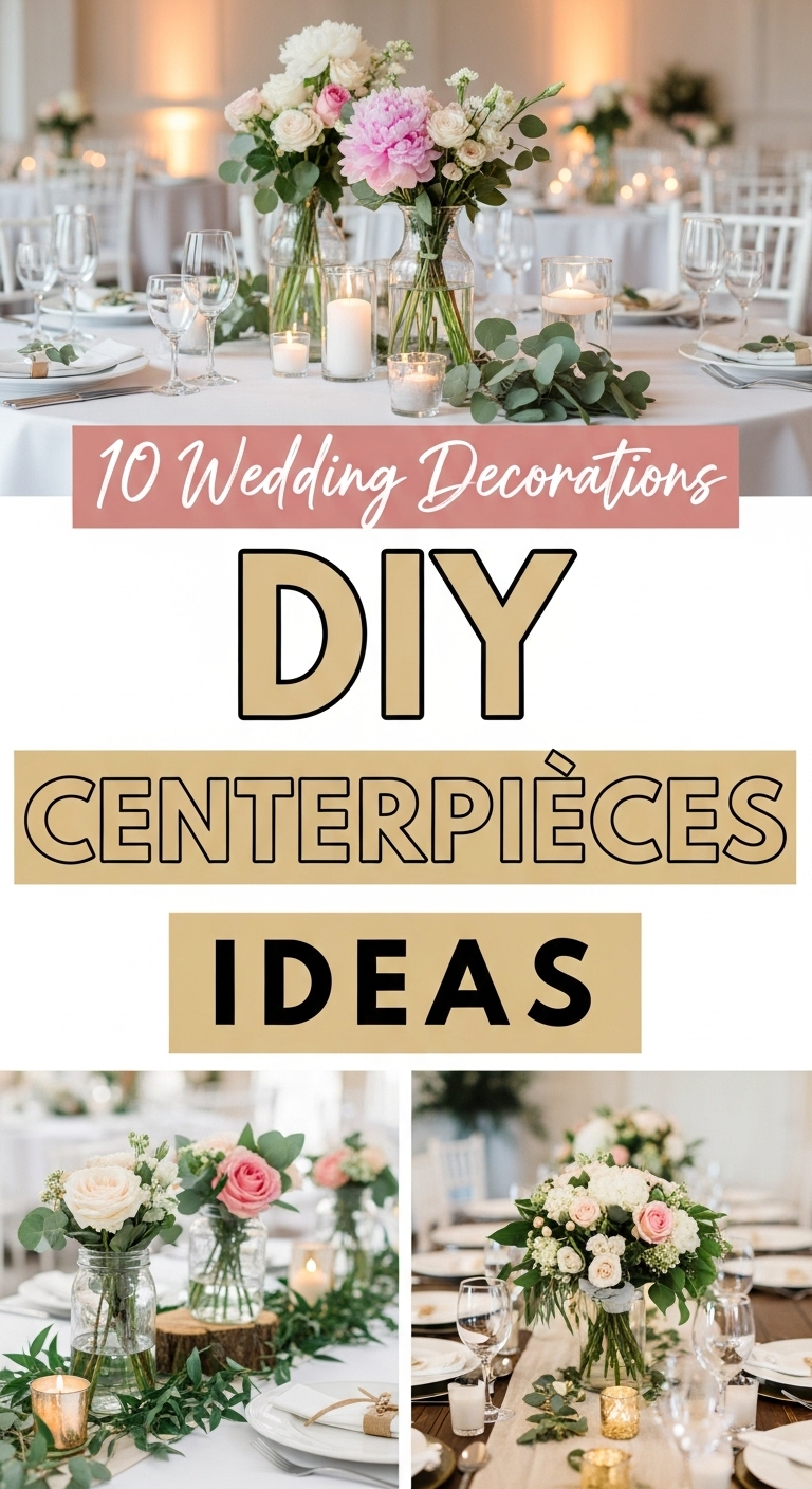 10 Wedding Decorations Diy Centerpiece Ideas
