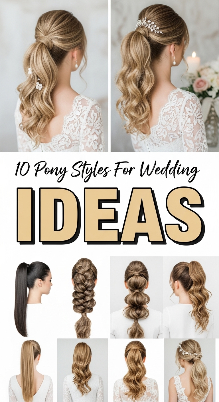 10 Pony Styles For Wedding Ideas