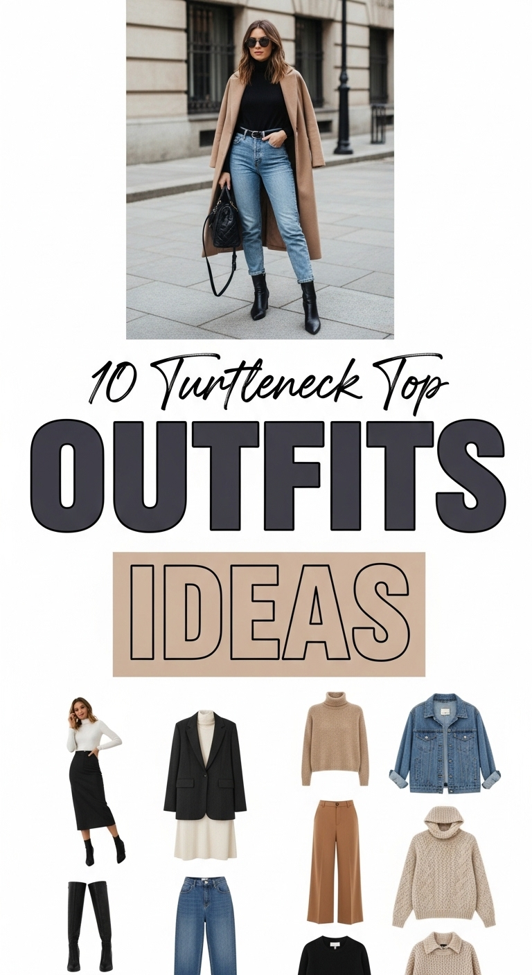 10 Turtle Neck Top Outfits Ideas