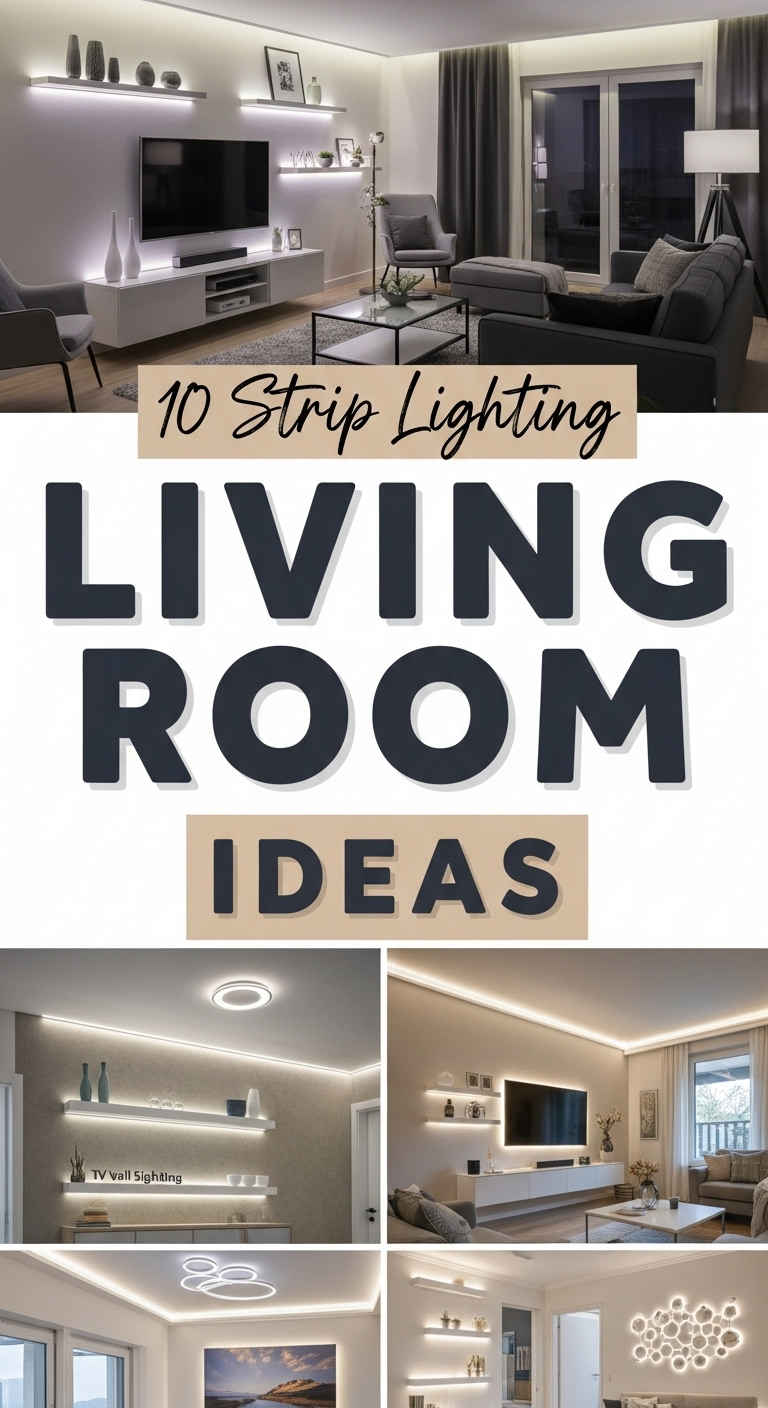 10 Strip Lighting Living Room Ideas