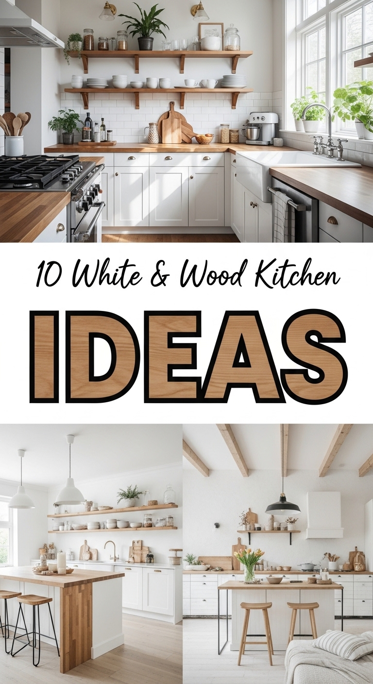 10 White And Wood Kitchen Ideas