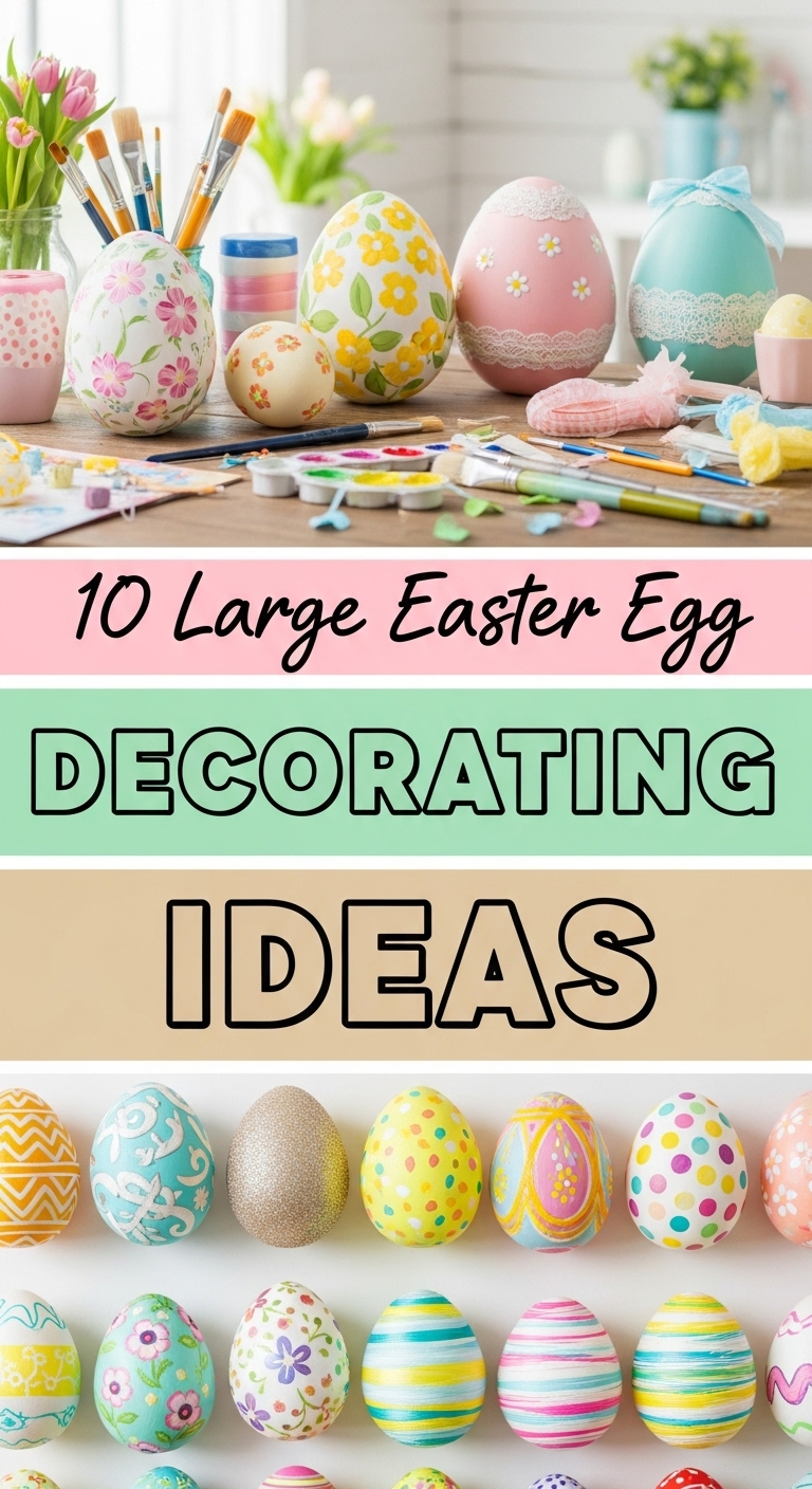 10 Large Easter Egg Decorating Ideas