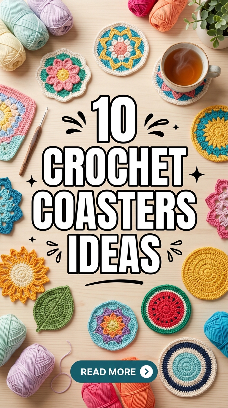 10 Crochet Coasters Ideas