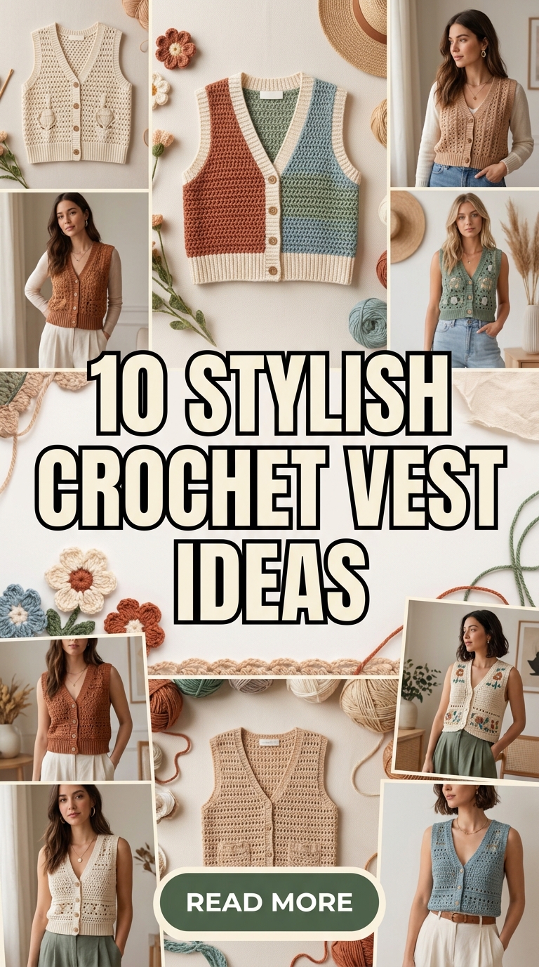 10 Crochet Vest Ideas