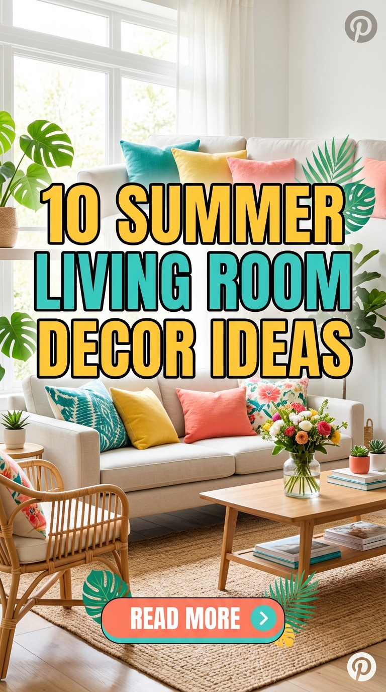 10 Summer Living Room Decor Ideas