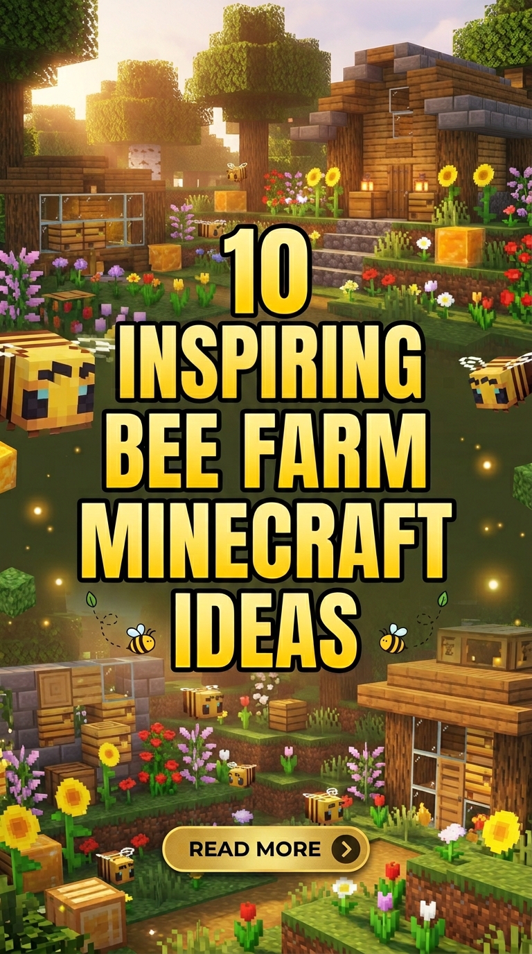 10 Inspiring Bee Farm Minecraft Ideas