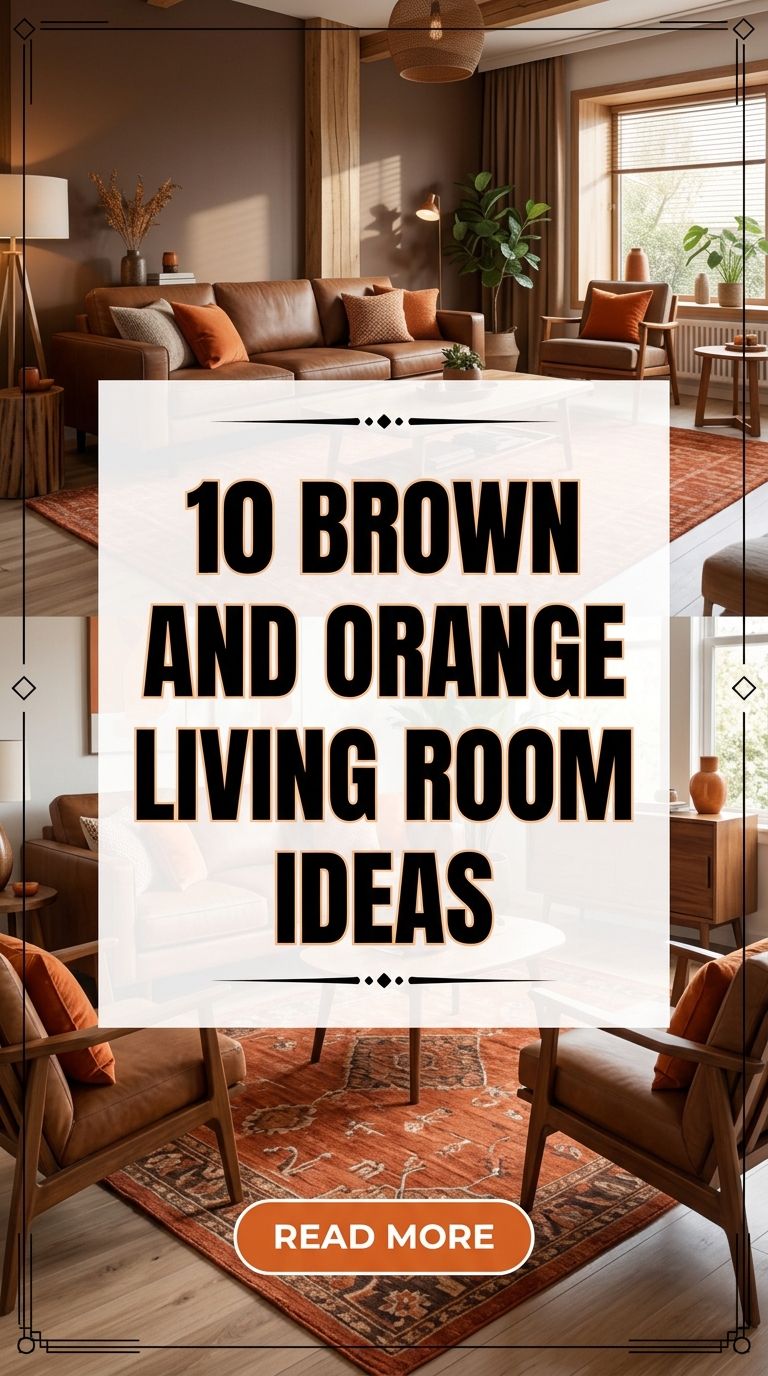 10 Brown And Orange Living Room Ideas