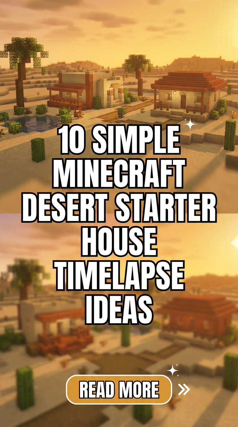 10 Simple Minecraft Desert Starter House Timelapse Ideas