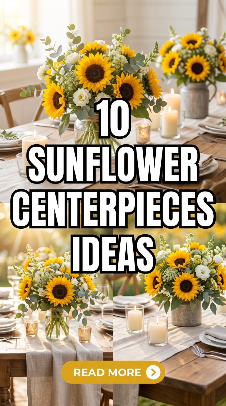 10 Sunflower Centerpieces Ideas