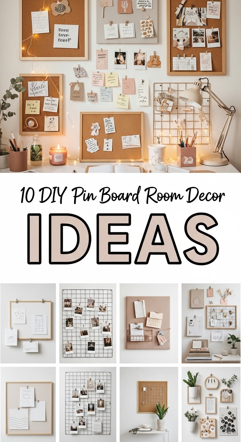 10 DIY Pin Board Ideas Room Decor