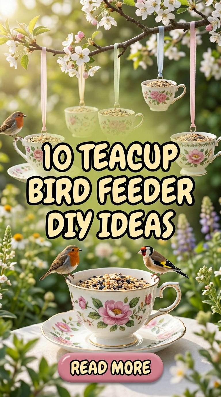 10 Teacup Bird Feeder DIY Ideas