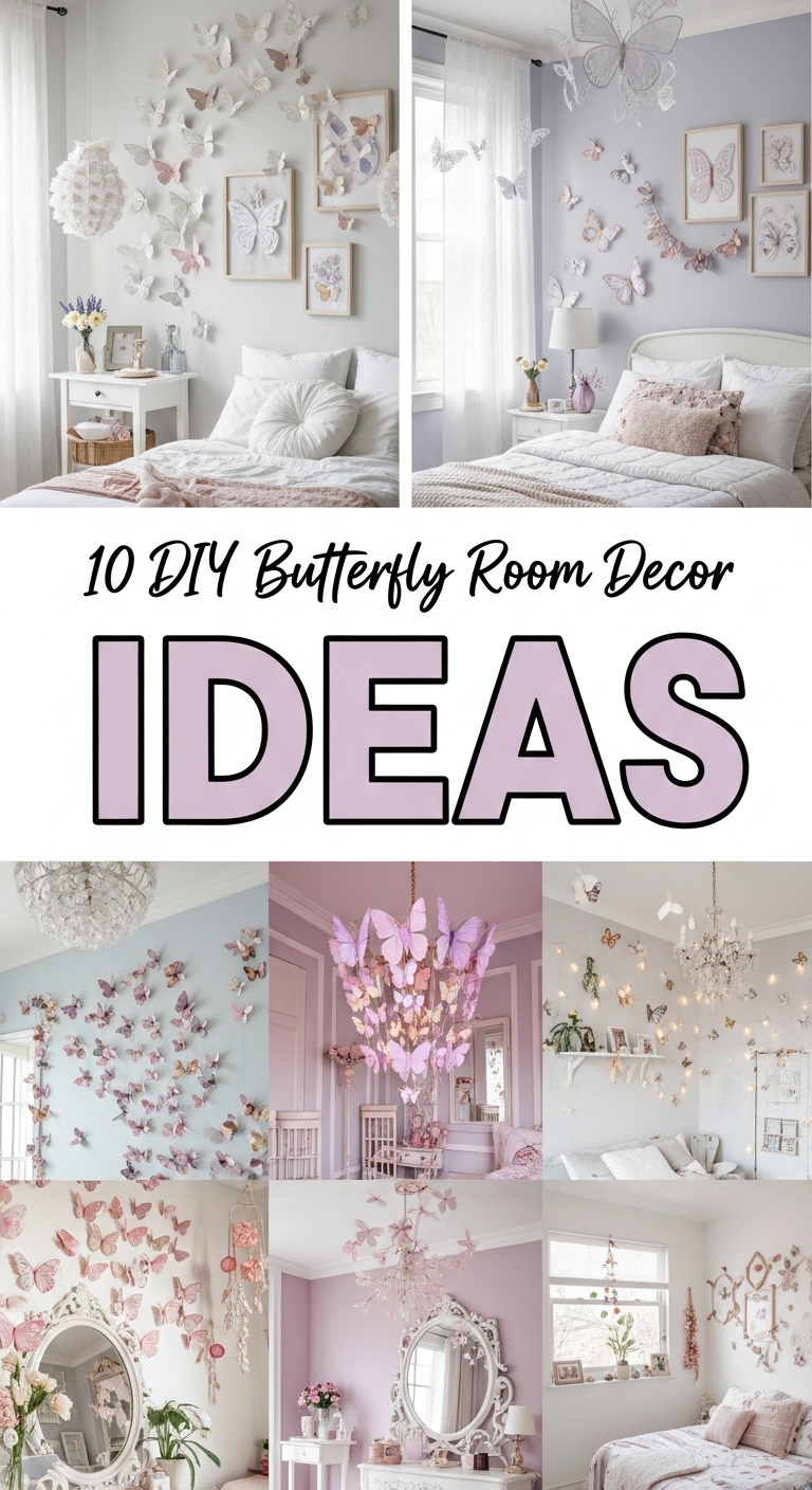 10 Room Decor Ideas DIY Butterfly
