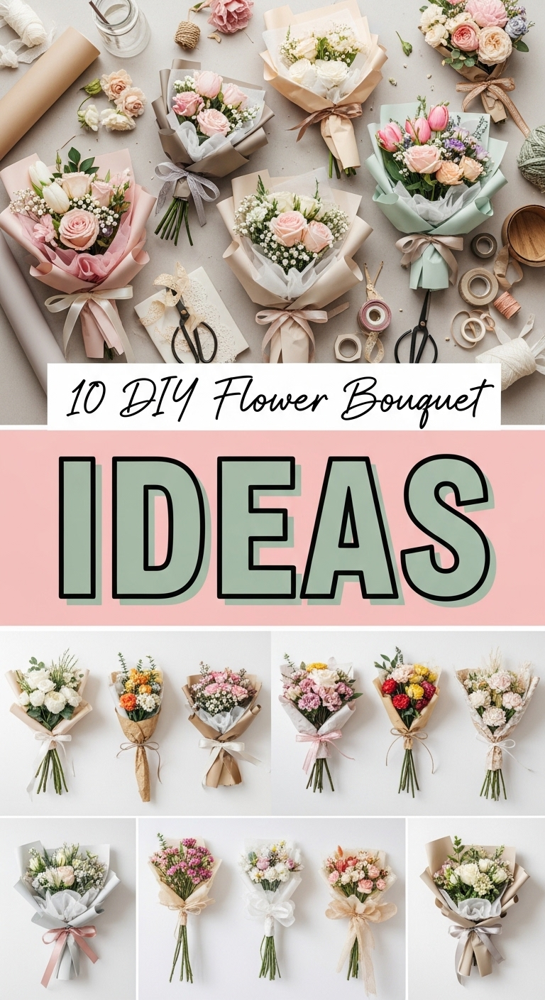 10 DIY Flower Bouquet Ideas