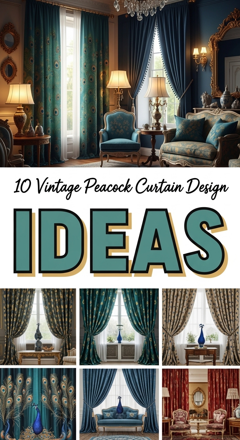 10 Vintage Peacock Curtain Design Ideas