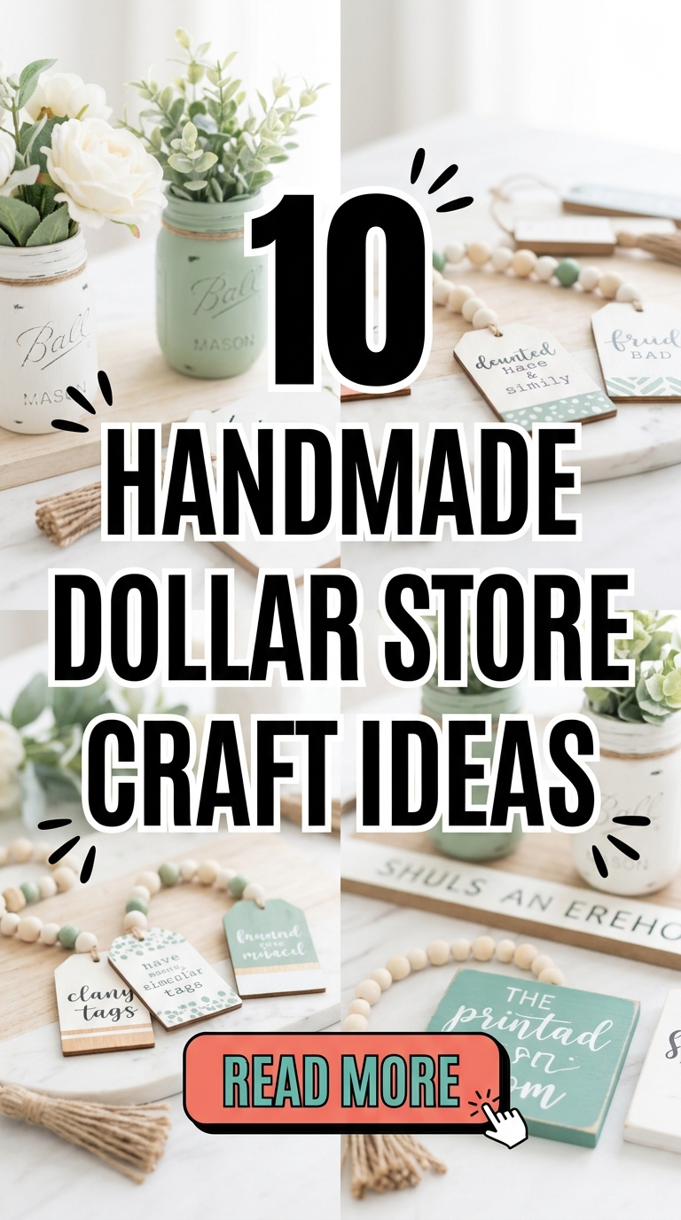10 Handmade Dollar Store Crafts Ideas