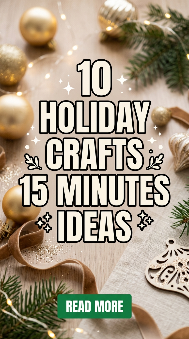 10 Holiday Crafts 15 Minutes Ideas