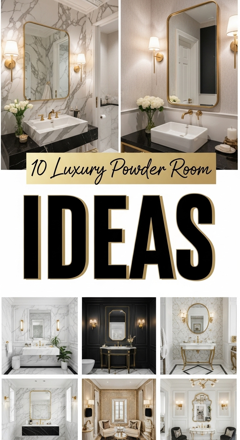 10 Elegant Luxury Powder Room Ideas