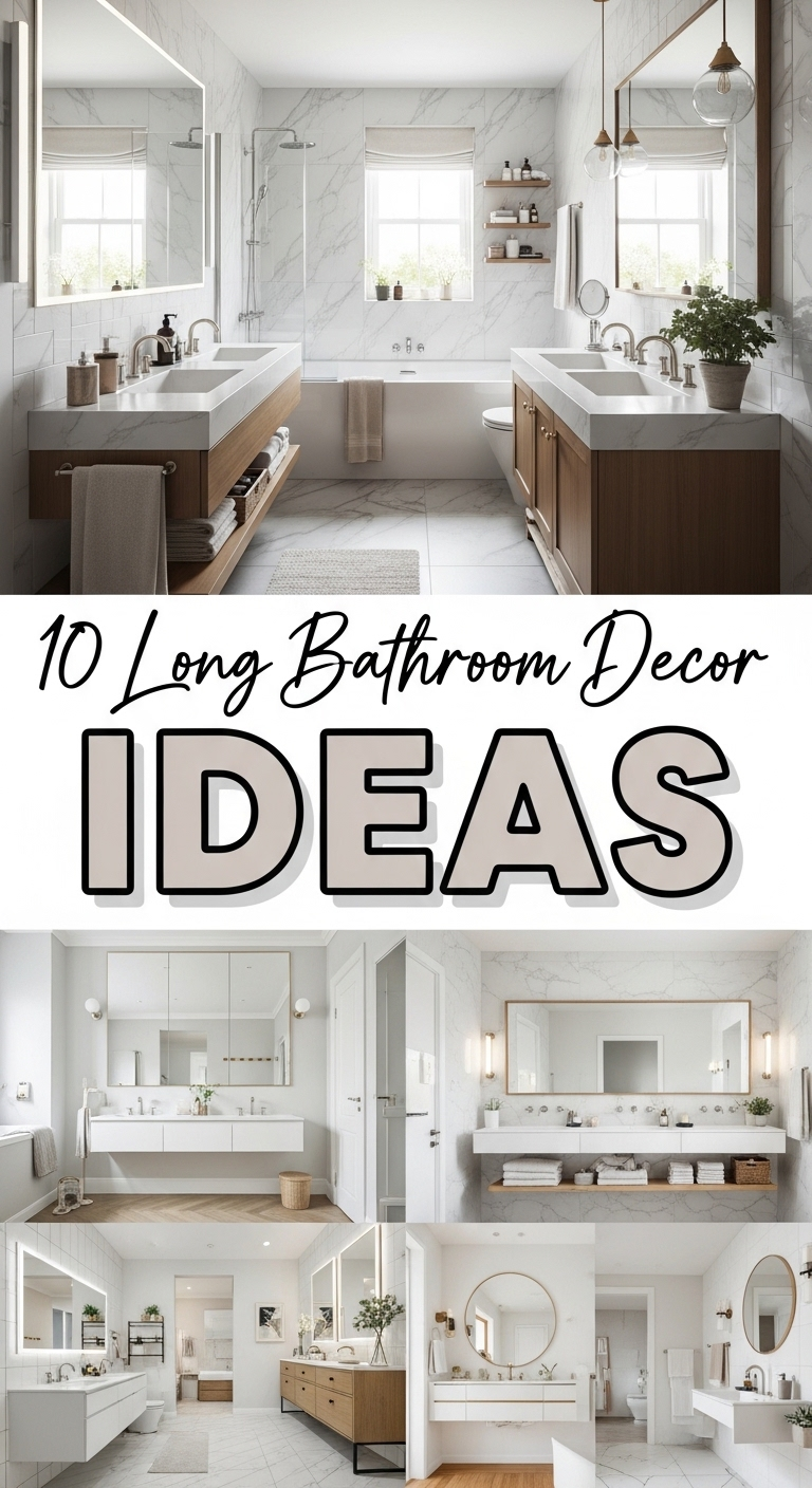 10 Long Bathroom Ideas Decor