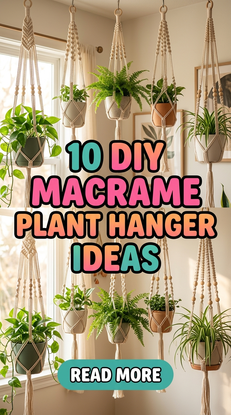 10 DIY Macrame Plant Hanger Ideas