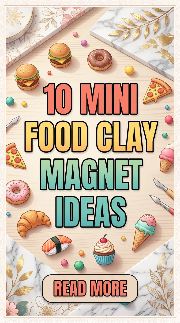 10 Mini Food Clay Magnet Ideas