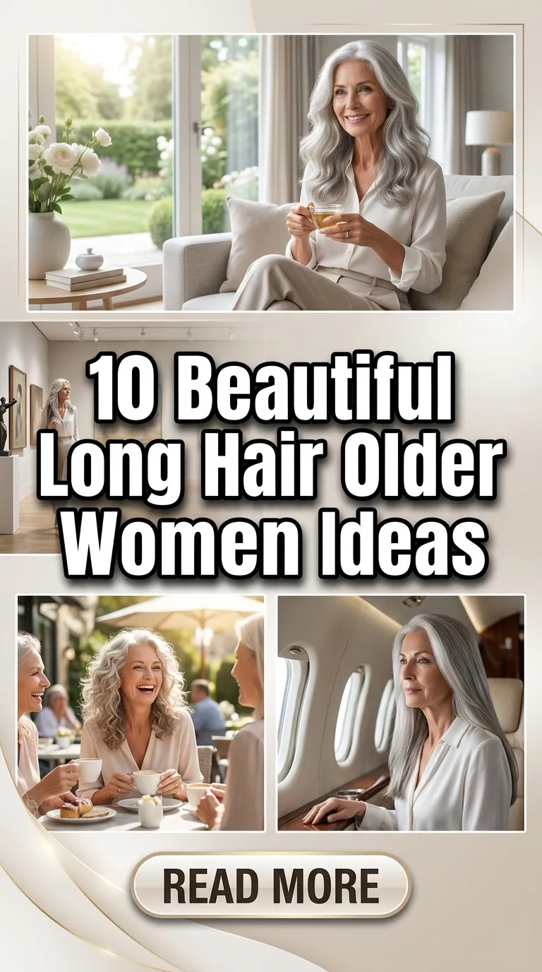 10 Beautiful Long Hair Older Women Ideas